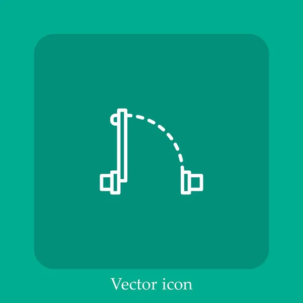 Значок Вектора Двери Linear Icon Line Редактируемым Штрихом — стоковый вектор