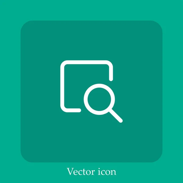 Encontrar Icono Vectorial Icon Line Lineal Con Carrera Editable — Vector de stock