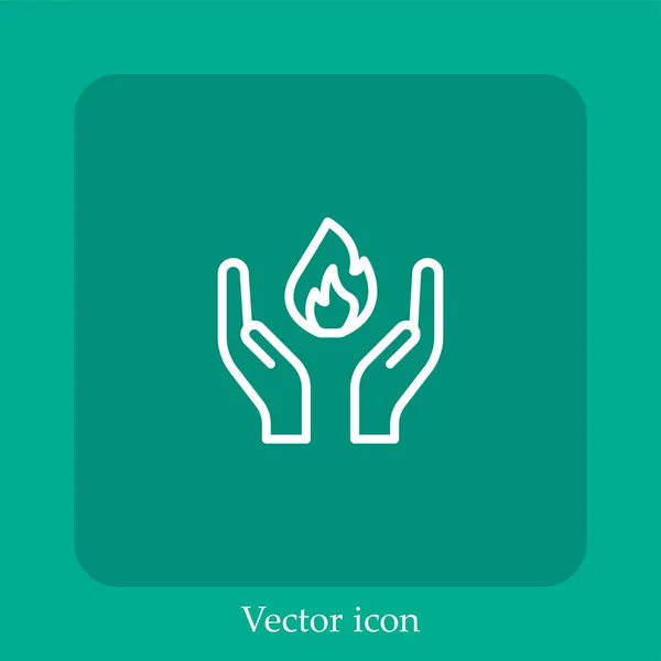 Ícone Vetor Fantasma Santo Linear Icon Line Com Curso Editável —  Vetores de Stock