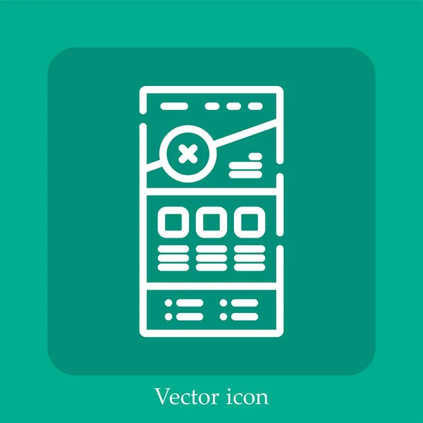Liste Icône Vectorielle Icône Linéaire Ligne Avec Trait Modifiable — Image vectorielle