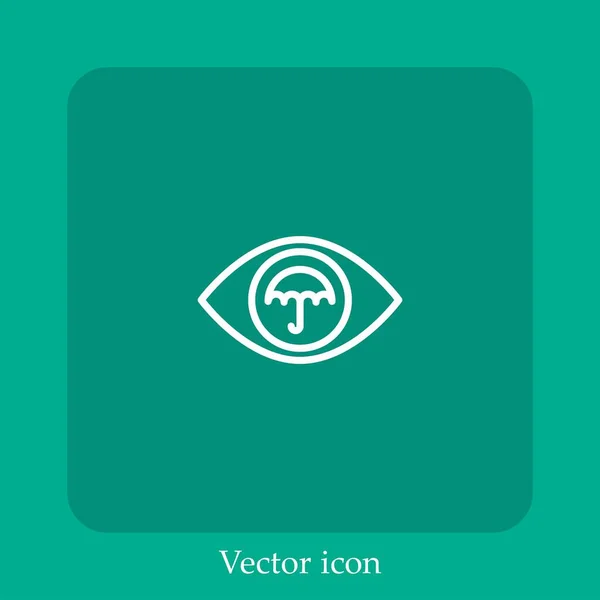 Ícone Vetor Prevenção Linear Icon Line Com Curso Editável —  Vetores de Stock