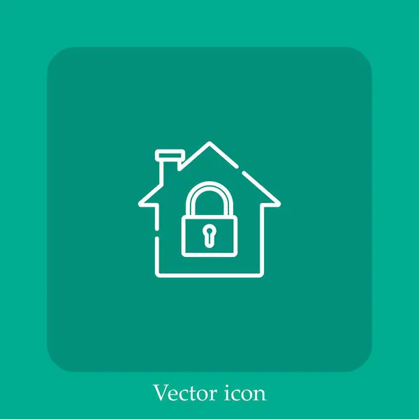 Smart Home Vektor Icon Lineare Icon Line Mit Editierbarem Strich — Stockvektor