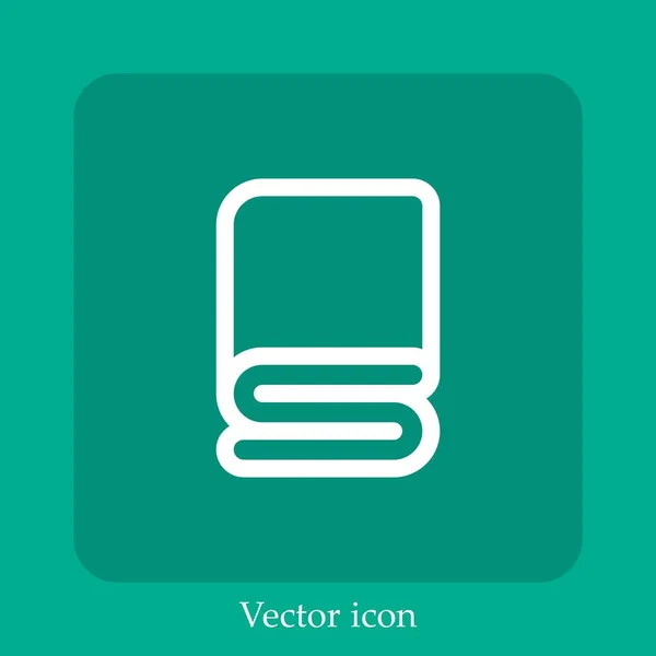 Ícone Vetor Toalha Linear Icon Line Com Curso Editável — Vetor de Stock