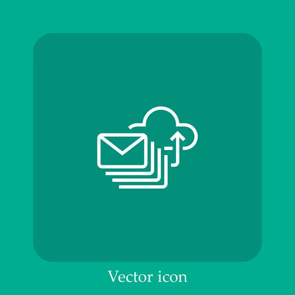 Icône Vectorielle Icône Linéaire Ligne Avec Trait Modifiable — Image vectorielle