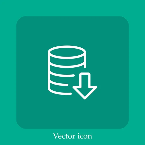 Télécharger Icône Vectorielle Données Icône Linéaire Ligne Avec Course Modifiable — Image vectorielle