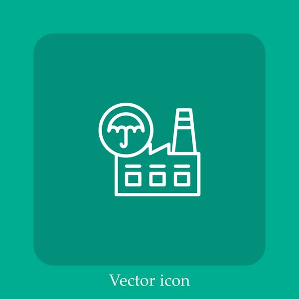 Заводской Векторный Значок — стоковый вектор