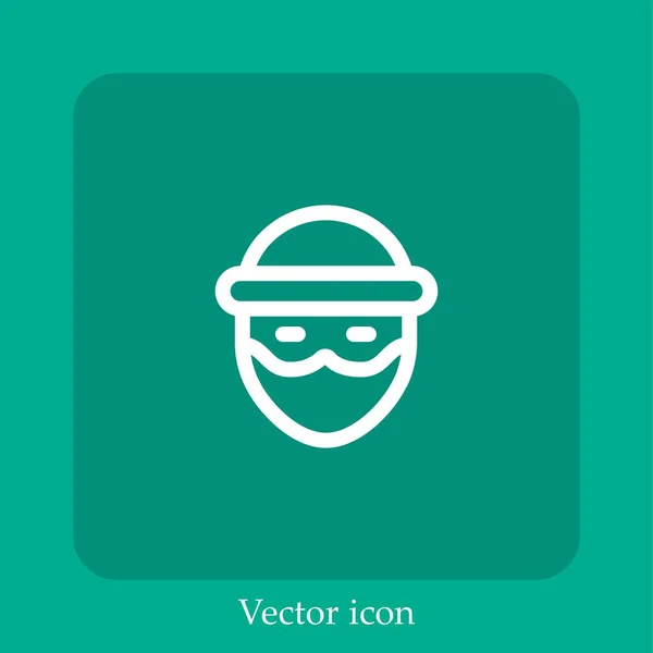 Hacker Vektor Symbol Lineare Icon Line Mit Editierbarem Strich — Stockvektor