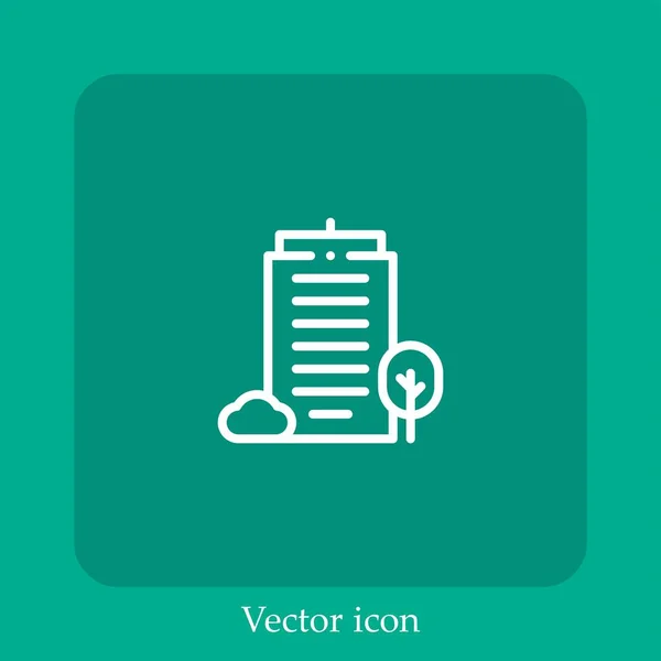 Icône Vectorielle Siège Icône Linéaire Ligne Avec Trait Modifiable — Image vectorielle