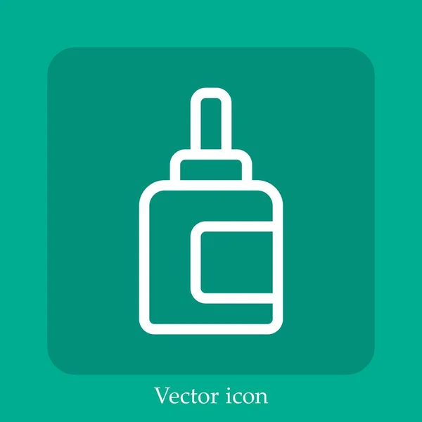 Icono Vector Cartucho Tinta Icon Line Lineal Con Carrera Editable — Vector de stock