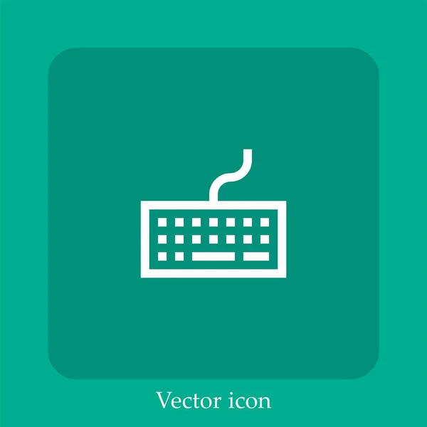 Keyboard Vector Icon Linear Icon Line Editable Stroke — Stock Vector