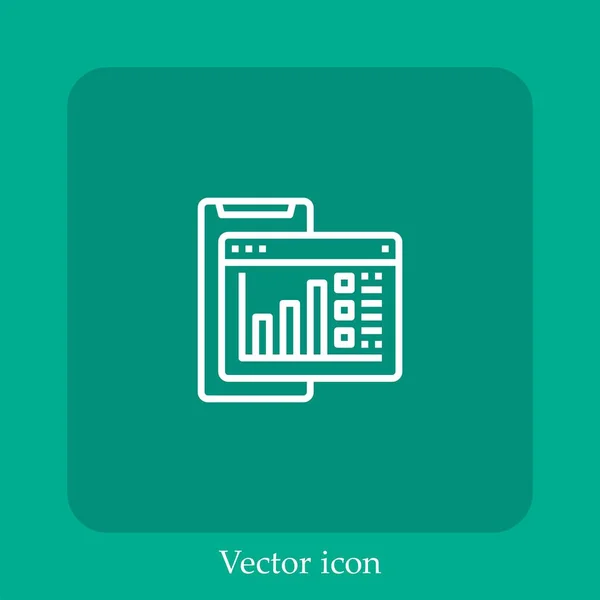 Значок Вектора Мобильной Аналитики — стоковый вектор