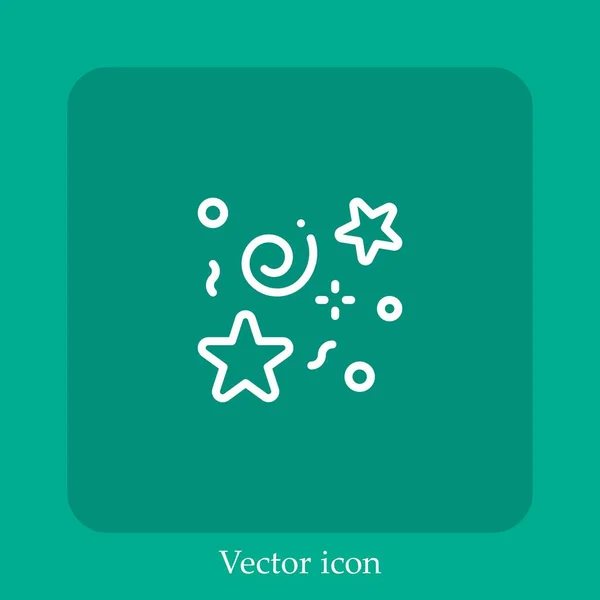 Animar Icono Vector Icon Line Lineal Con Carrera Editable — Vector de stock