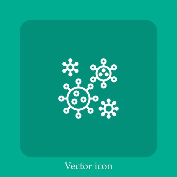 Coronavirus Vektorsymbol Lineare Icon Line Mit Editierbarem Strich — Stockvektor