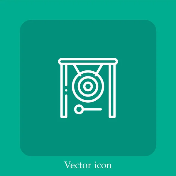 Drum Vector Icon Linear Icon Line Editable Stroke — Stock Vector