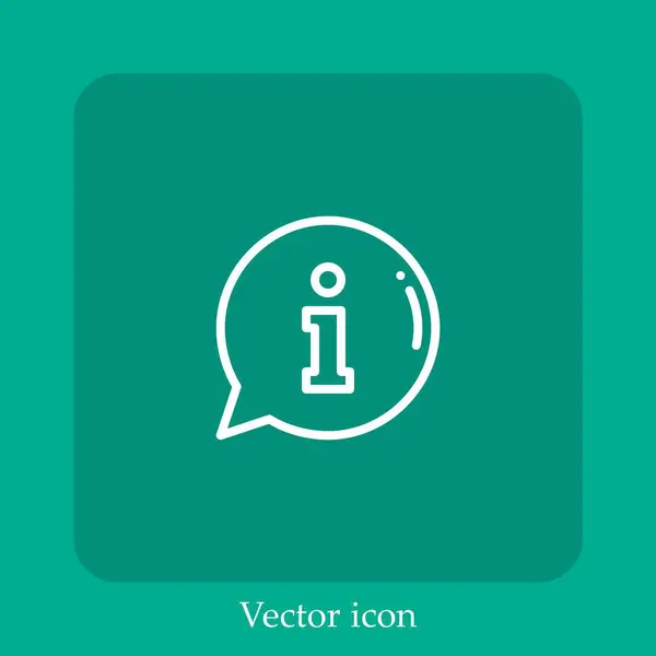 Informationsvektorsymbol Linear Icon Line Mit Editierbarem Strich — Stockvektor