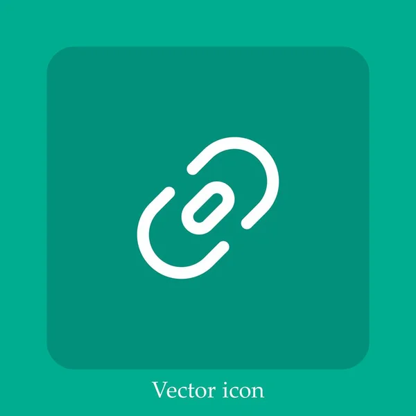 Link Vektor Symbol Lineare Icon Line Mit Editierbarem Strich — Stockvektor