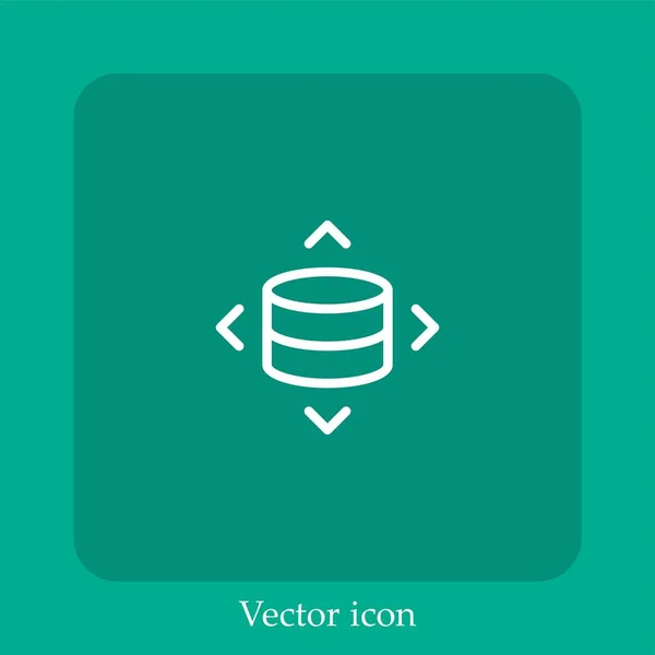 Verschieben Des Vektorsymbols Lineare Icon Line Mit Editierbarem Strich — Stockvektor