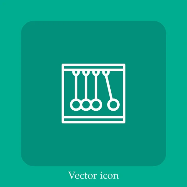 Newton Vektor Ikon Lineáris Ikon Line Szerkeszthető Stroke — Stock Vector