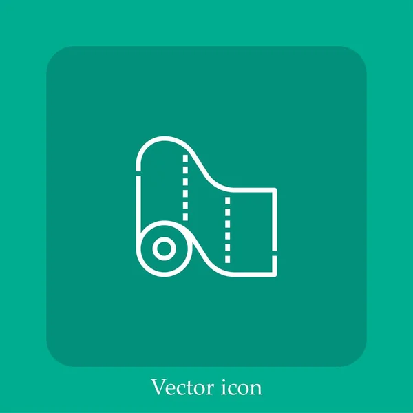 Icono Vector Toalla Papel Icon Line Lineal Con Carrera Editable — Vector de stock