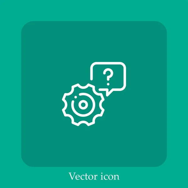 Einstellungen Vektorsymbol Lineare Icon Line Mit Editierbarem Strich — Stockvektor