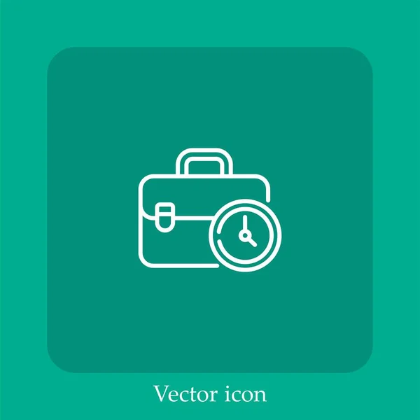 Arbeitsstunden Vektor Symbol Lineare Icon Line Mit Editierbarem Strich — Stockvektor