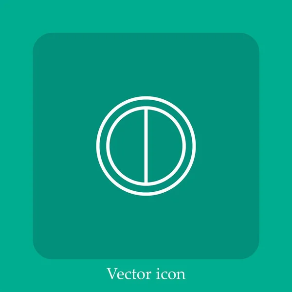 Ícone Vetor Bronzer Linear Icon Line Com Curso Editável — Vetor de Stock