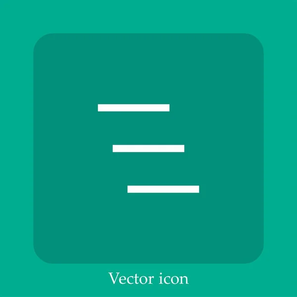 Icono Vector Claro Icono Lineal Línea Con Carrera Editable — Vector de stock