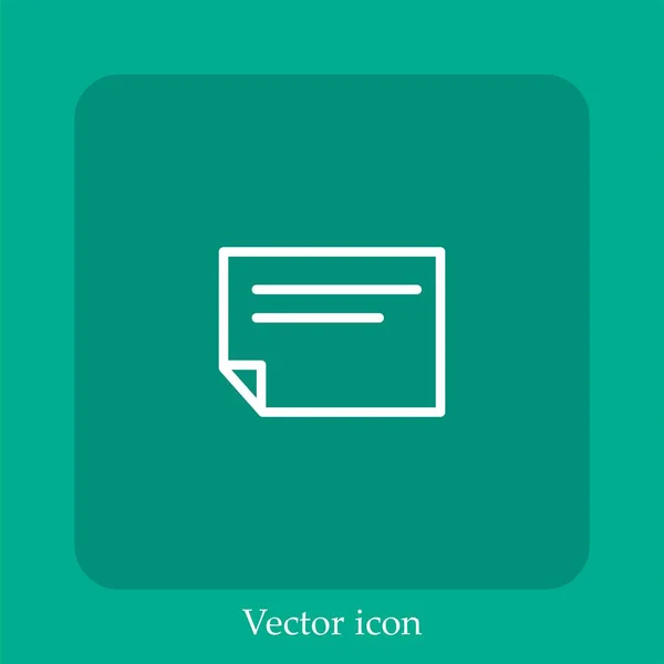 Dateivektorsymbol Lineare Icon Line Mit Editierbarem Strich — Stockvektor