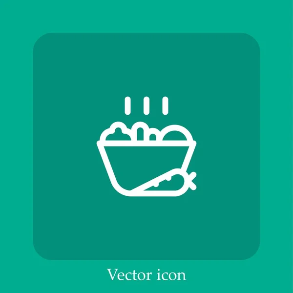 Gesundes Essen Vektor Symbol Lineare Icon Line Mit Editierbarem Strich — Stockvektor