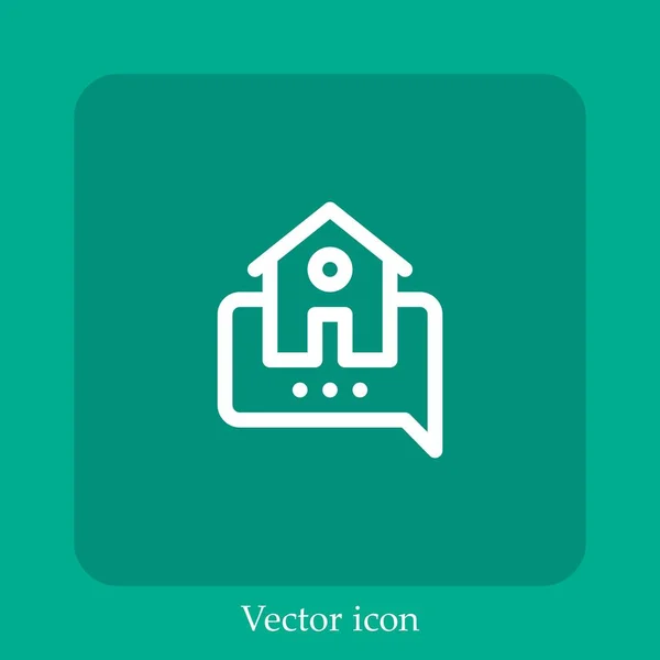 Home Vetor Ícone Linear Icon Line Com Curso Editável — Vetor de Stock