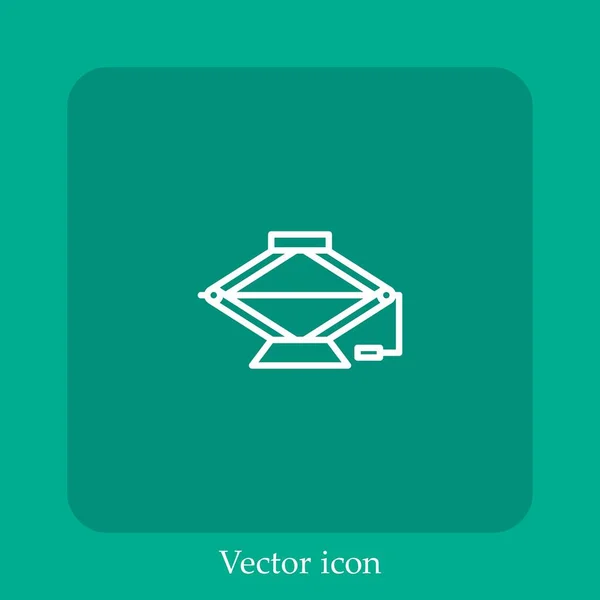 Jack Vector Icono Lineal Icon Line Con Carrera Editable — Vector de stock