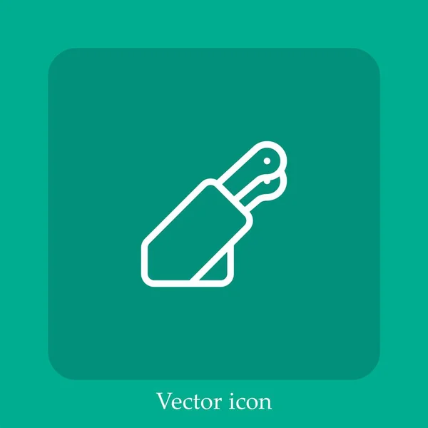 Messer Vektor Symbol Lineare Icon Line Mit Editierbarem Strich — Stockvektor