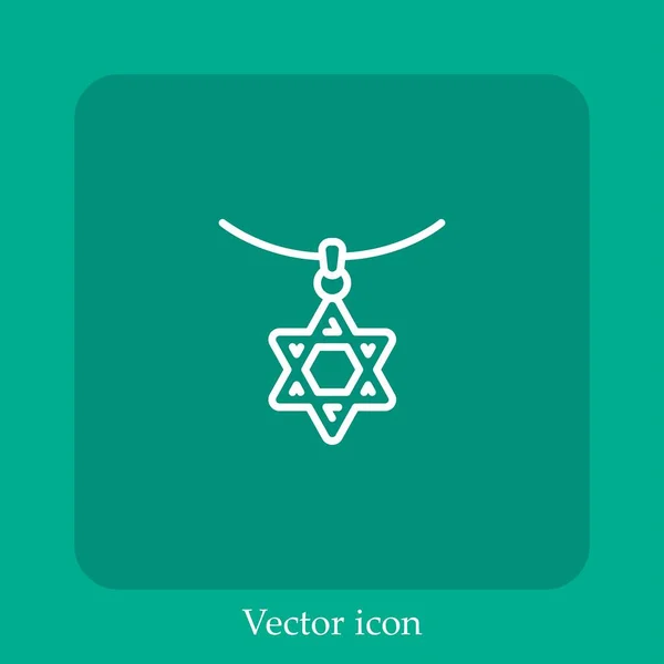 Halsketten Vektor Symbol Lineare Icon Line Mit Editierbarem Strich — Stockvektor