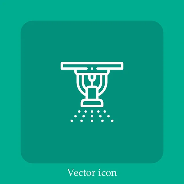 Salpicar Ícone Vetor Linear Icon Line Com Curso Editável — Vetor de Stock