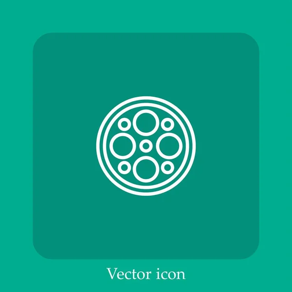 Операционная Лампа Векторный Значок Linear Icon Line Редактируемым Штрихом — стоковый вектор