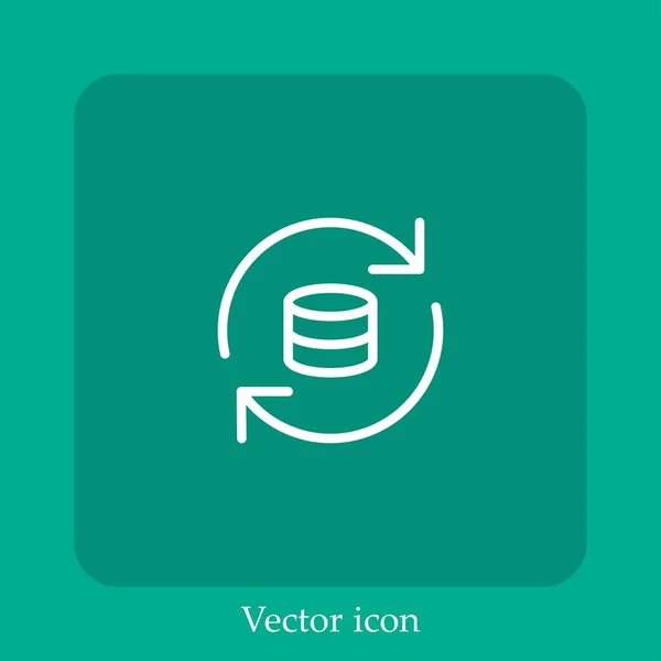 Sync Vektor Symbol Lineare Icon Line Mit Editierbarem Strich — Stockvektor