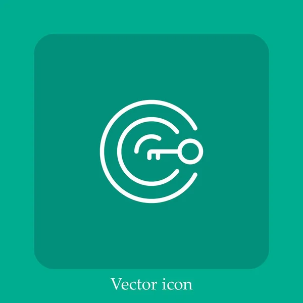 Ziel Vektor Symbol Lineare Icon Line Mit Editierbarem Strich — Stockvektor