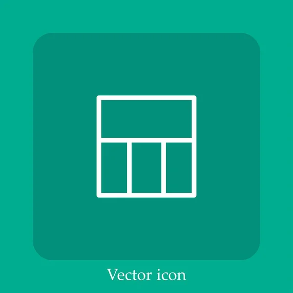 Ícone Vetorial Layout Linear Icon Line Com Curso Editável — Vetor de Stock