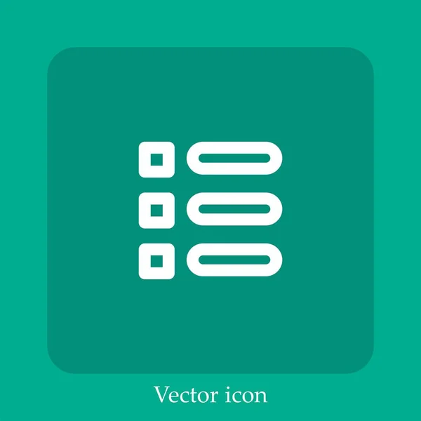 Lista Ícone Vetor Linear Icon Line Com Curso Editável — Vetor de Stock