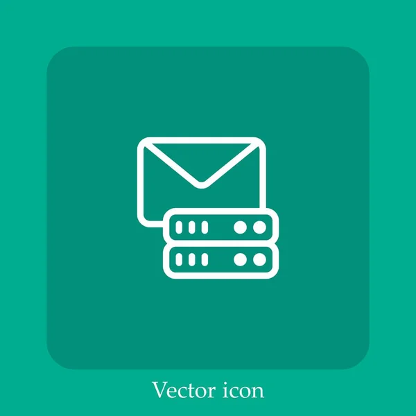 Mail Vektor Symbol Lineare Icon Line Mit Editierbarem Strich — Stockvektor