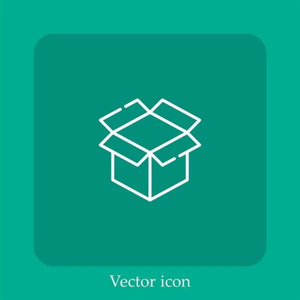 Открытая Векторная Иконка Коробки — стоковый вектор
