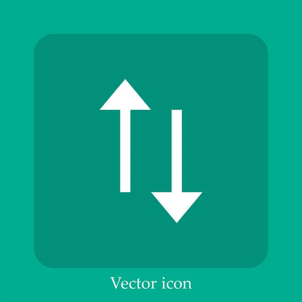 Ícone Vetor Dados Linear Icon Line Com Curso Editável — Vetor de Stock