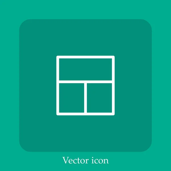 Layout Vector Icon Linear Icon Line Editable Stroke — Vector de stock