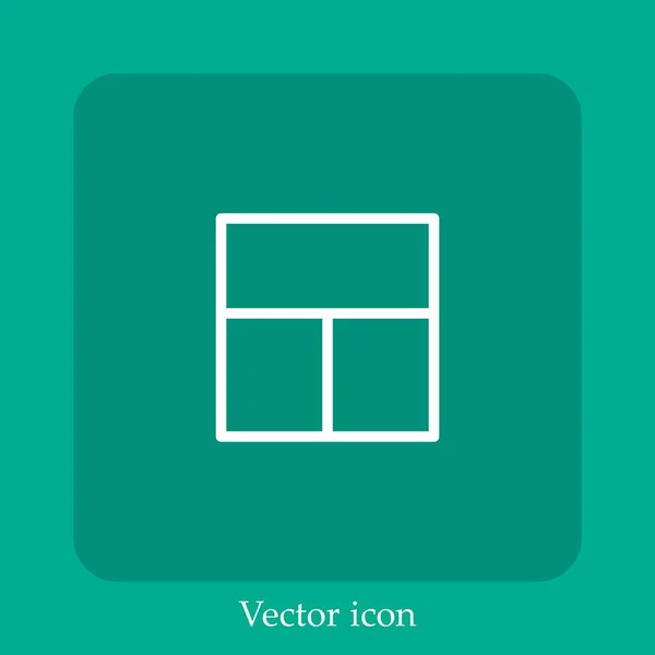 Layout Vektorsymbol Lineare Icon Line Mit Editierbarem Strich — Stockvektor