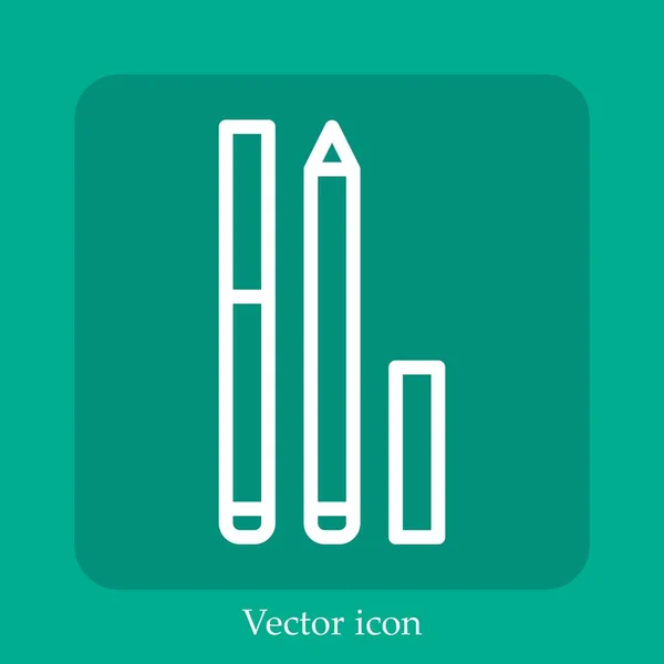 Liner Vector Icono Lineal Icon Line Con Carrera Editable — Vector de stock