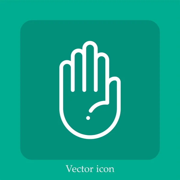 Droit Opposition Icône Vectorielle Icône Linéaire Ligne Avec Trait Modifiable — Image vectorielle