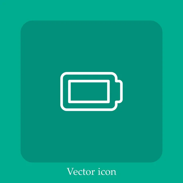 Smartphone Cargador Vector Icono Icon Line Lineal Con Carrera Editable — Vector de stock