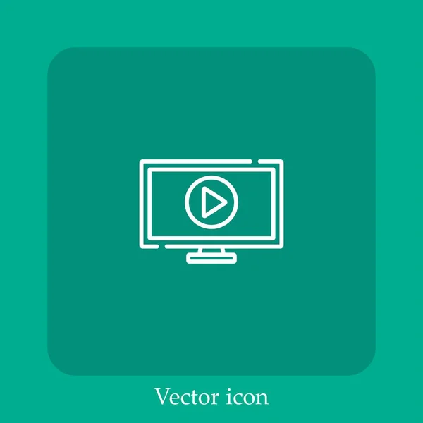 Vector Icon Linear Icon Line Editable Stroke — стоковый вектор