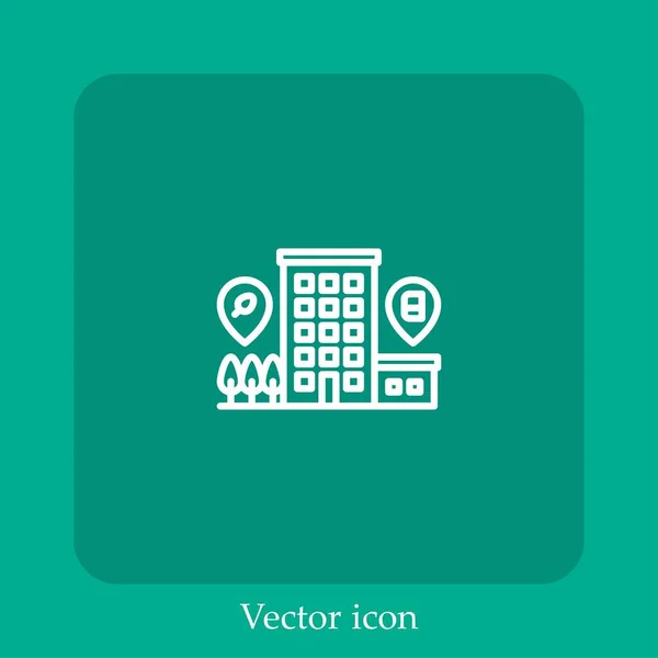 Arquiteto Ícone Vetor Linear Icon Line Com Curso Editável — Vetor de Stock