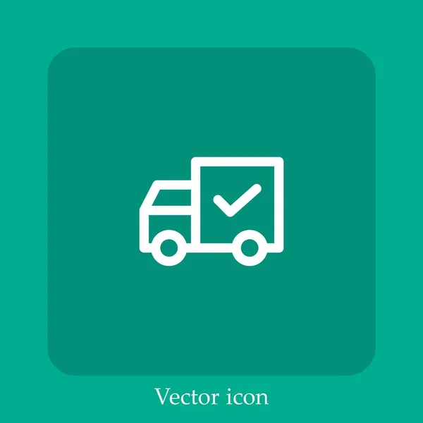 Geliefertes Vektor Symbol Linear Icon Line Mit Editierbarem Strich — Stockvektor